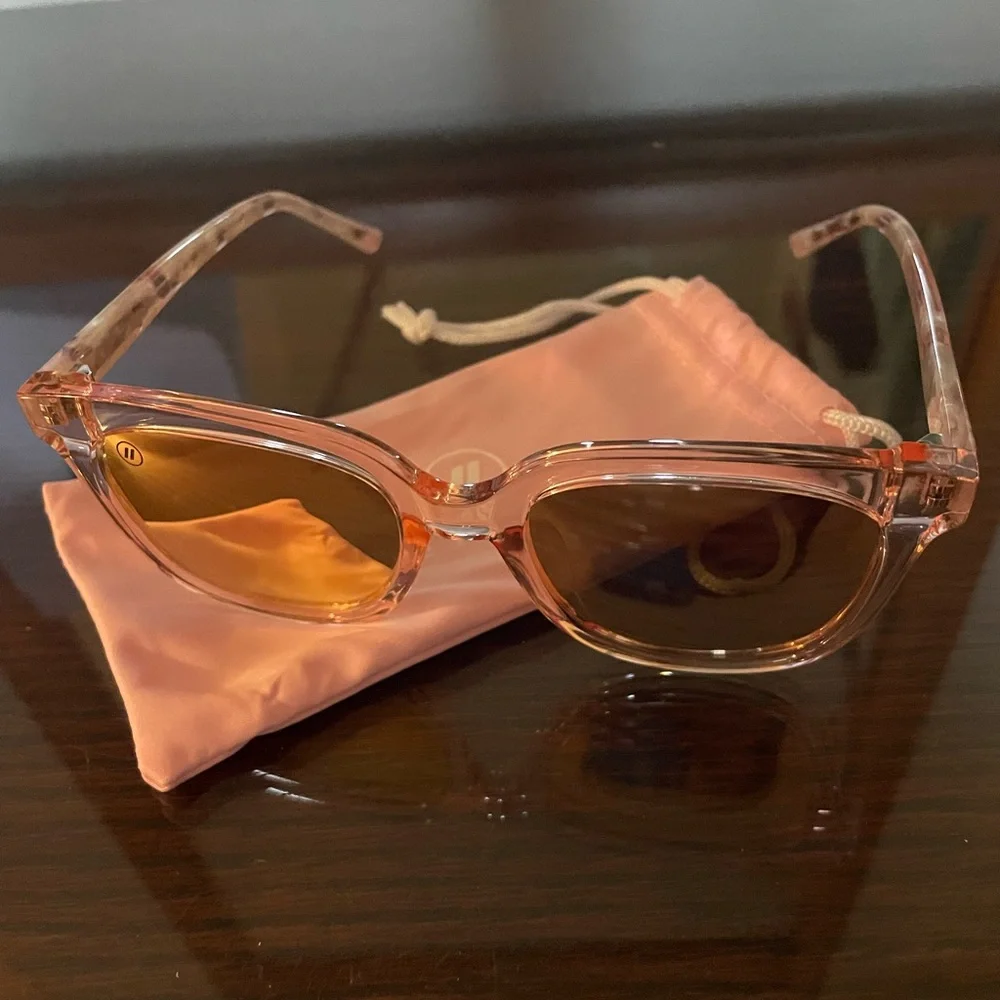 Blenders Transparent Pink Sunglasses with Rose Lenses